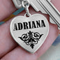 Adriana v01 - Heart Pendant Luxury Keychain