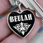 Beulah v01w - Heart Pendant Luxury Keychain