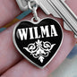 Wilma v01w - Heart Pendant Luxury Keychain