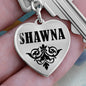 Shawna v01 - Heart Pendant Luxury Keychain