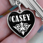 Casey v03 - Heart Pendant Luxury Keychain