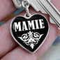 Mamie v01w - Heart Pendant Luxury Keychain