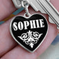 Sophie v03 - Heart Pendant Luxury Keychain