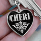 Cheri v02 - Heart Pendant Luxury Keychain