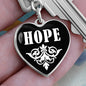 Hope v03 - Heart Pendant Luxury Keychain