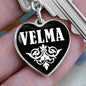 Velma v01w - Heart Pendant Luxury Keychain