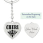 Cheri v01 - Heart Pendant Luxury Keychain