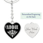 Addie v02 - Heart Pendant Luxury Keychain