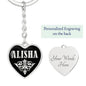 Alisha v02 - Heart Pendant Luxury Keychain