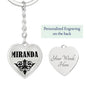 Miranda v01 - Heart Pendant Luxury Keychain