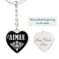 Aimee v02 - Heart Pendant Luxury Keychain