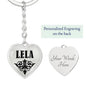 Lela v01 - Heart Pendant Luxury Keychain