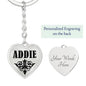 Addie v01 - Heart Pendant Luxury Keychain