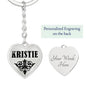 Kristie v01 - Heart Pendant Luxury Keychain
