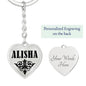 Alisha v01 - Heart Pendant Luxury Keychain