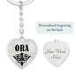 Ora v01 - Heart Pendant Luxury Keychain