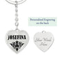 Josefina v01 - Heart Pendant Luxury Keychain