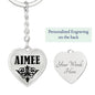 Aimee v01 - Heart Pendant Luxury Keychain