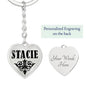Stacie v01 - Heart Pendant Luxury Keychain