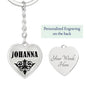 Johanna v01 - Heart Pendant Luxury Keychain