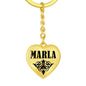 Marla v01 - Heart Pendant Luxury Keychain