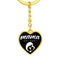 Mama, Est. 2021 v3 - Heart Pendant Luxury Keychain