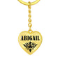 Abigail v01 - Heart Pendant Luxury Keychain
