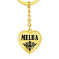 Melba v01 - Heart Pendant Luxury Keychain