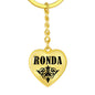 Ronda v01 - Heart Pendant Luxury Keychain