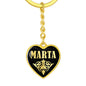 Marta v02 - Heart Pendant Luxury Keychain