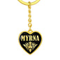Myrna v02 - Heart Pendant Luxury Keychain