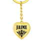 Jaime v01 - Heart Pendant Luxury Keychain