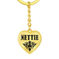 Nettie v01 - Heart Pendant Luxury Keychain