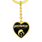 Mama, Est. 2024 v2 - Heart Pendant Luxury Keychain