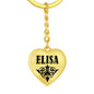 Elisa v01 - Heart Pendant Luxury Keychain