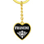 Francine v03 - Heart Pendant Luxury Keychain