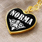 Norma v01w - Heart Pendant Luxury Keychain