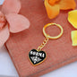 Norma v01w - Heart Pendant Luxury Keychain