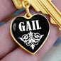 Gail v01w - Heart Pendant Luxury Keychain