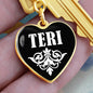Teri v03 - Heart Pendant Luxury Keychain