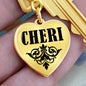 Cheri v01 - Heart Pendant Luxury Keychain