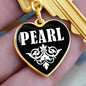 Pearl v01w - Heart Pendant Luxury Keychain