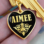 Aimee v02 - Heart Pendant Luxury Keychain