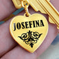 Josefina v01 - Heart Pendant Luxury Keychain