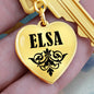 Elsa v01 - Heart Pendant Luxury Keychain