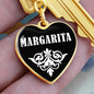 Margarita v01w - Heart Pendant Luxury Keychain