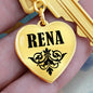 Rena v01 - Heart Pendant Luxury Keychain