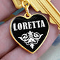 Loretta v01w - Heart Pendant Luxury Keychain