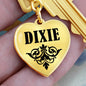 Dixie v01 - Heart Pendant Luxury Keychain