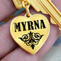 Myrna v01 - Heart Pendant Luxury Keychain